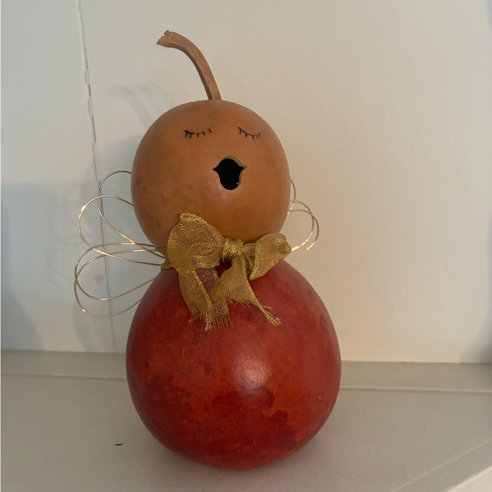 Handcrafted Gourd Snowman Decor